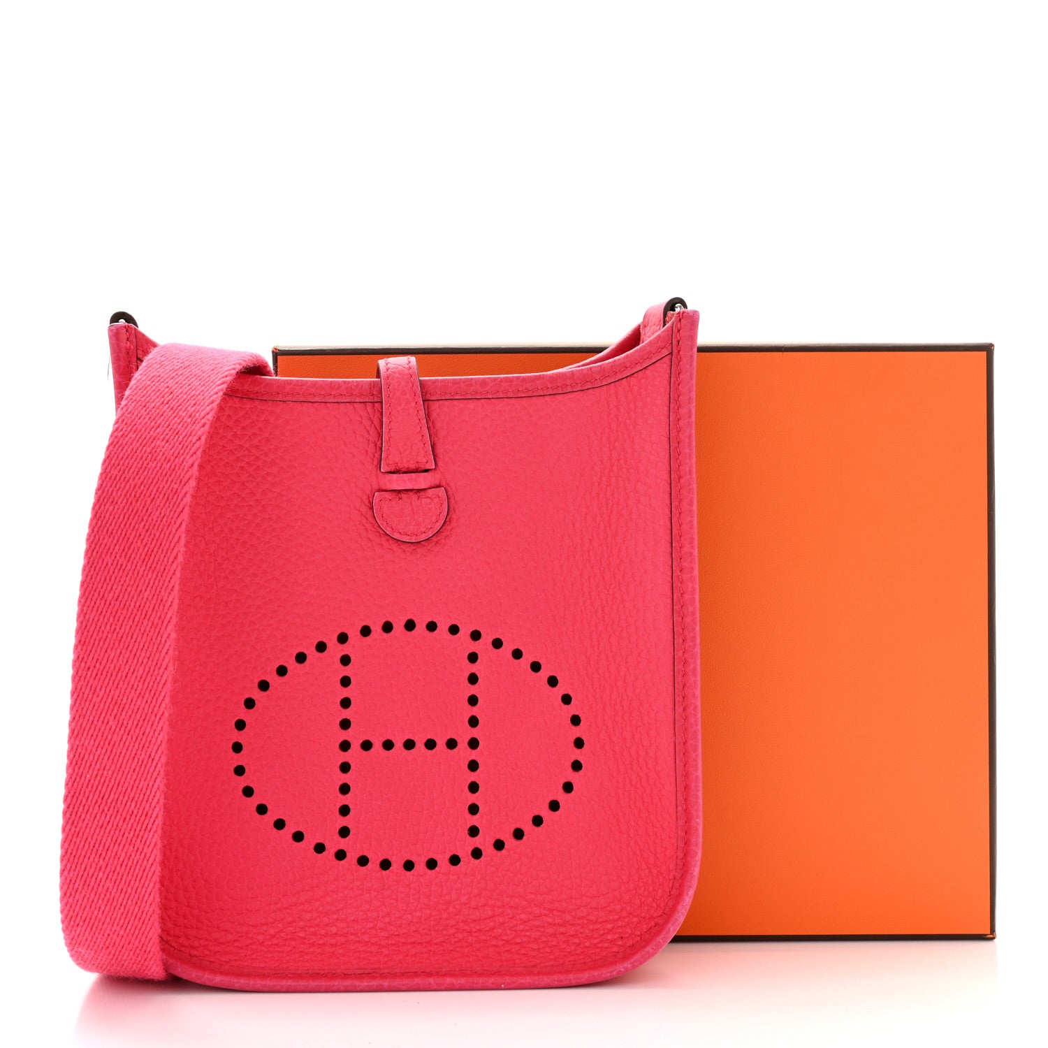 Hermes Taurillon Clemence Evelyne TPM Rose Extreme 11 of 11