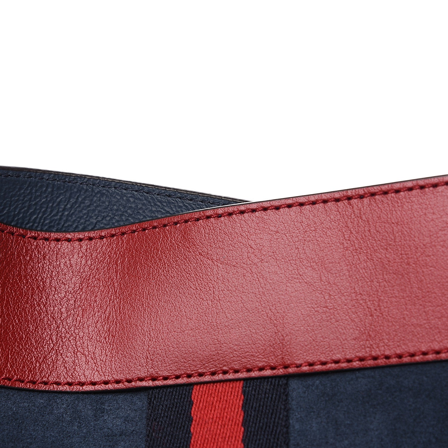Gucci Suede Calfskin Large Rajah Chain Tote New Blue Romantic Cherry 7 of 9