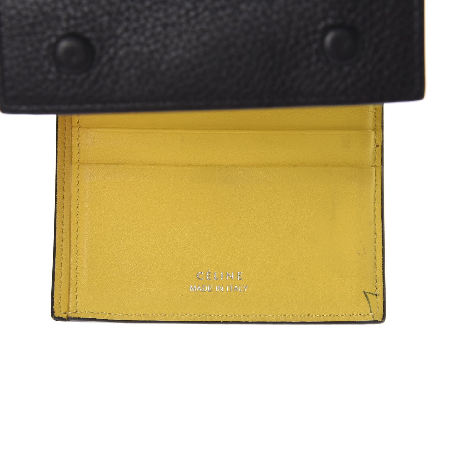 Drummed Calfskin Small Multifunction Folded Wallet Black