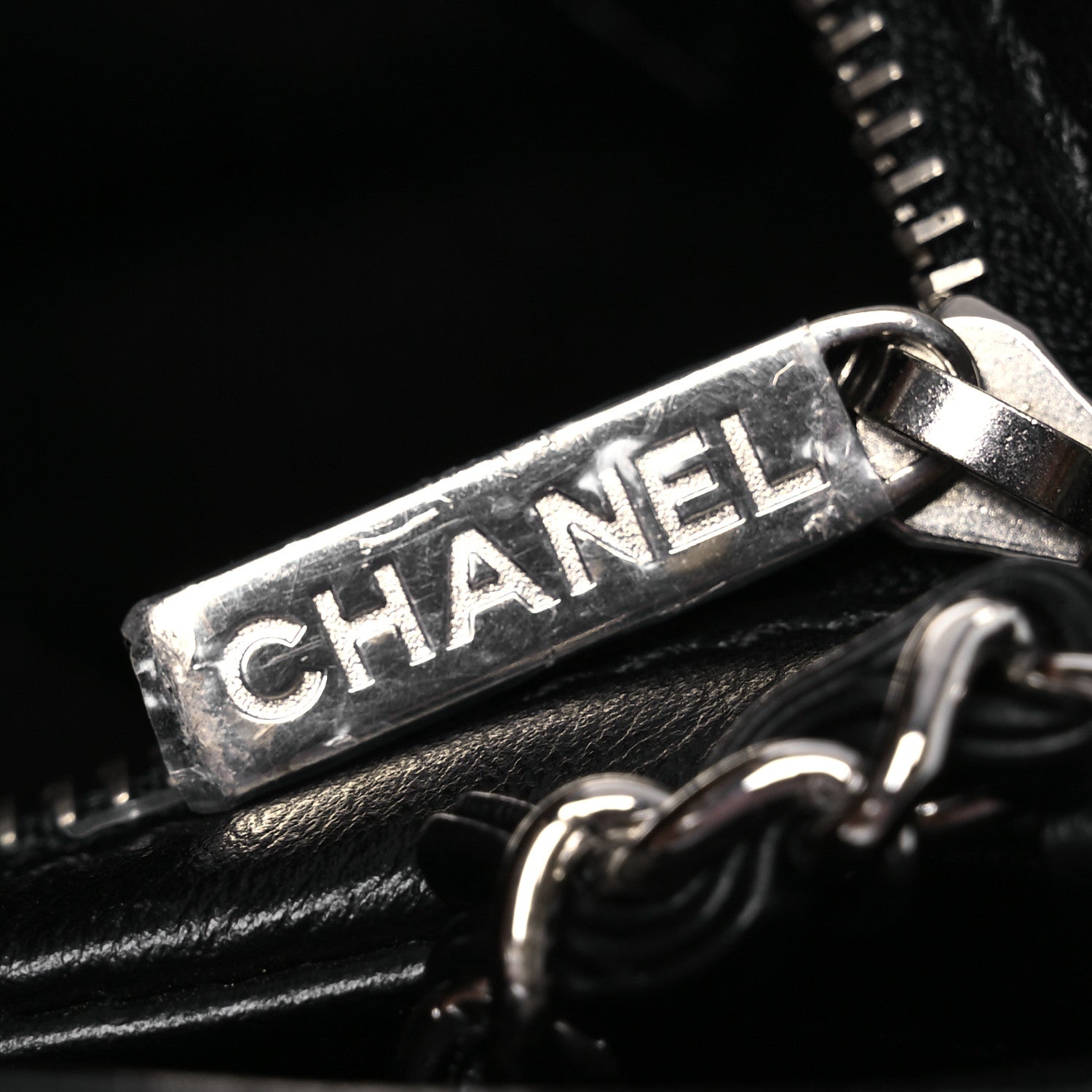 Chanel Lambskin Quilted Crossbody Bag Black 12 of 13