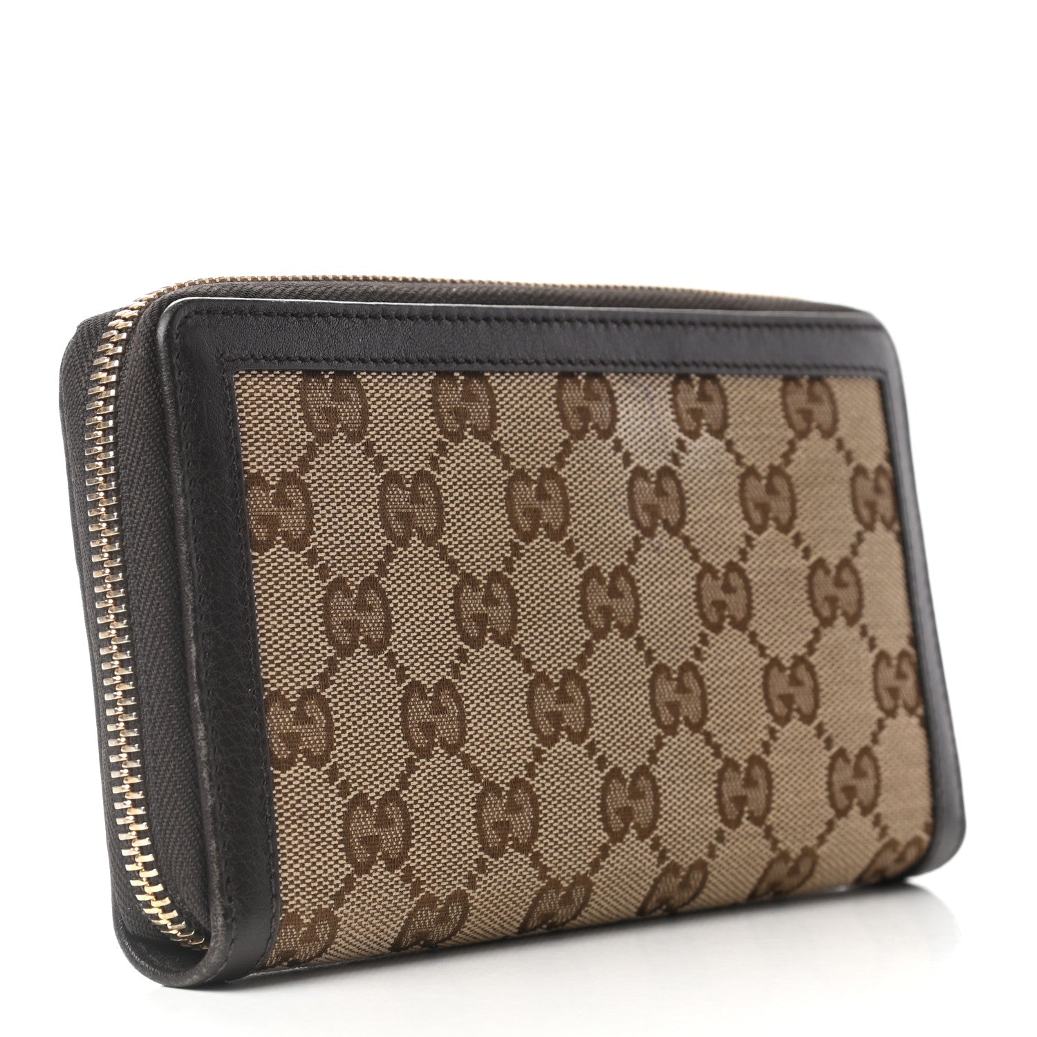 Gucci Monogram Margaux Calfskin Sukey Zip Around Wallet Beige Ebony Cocoa 3 of 6