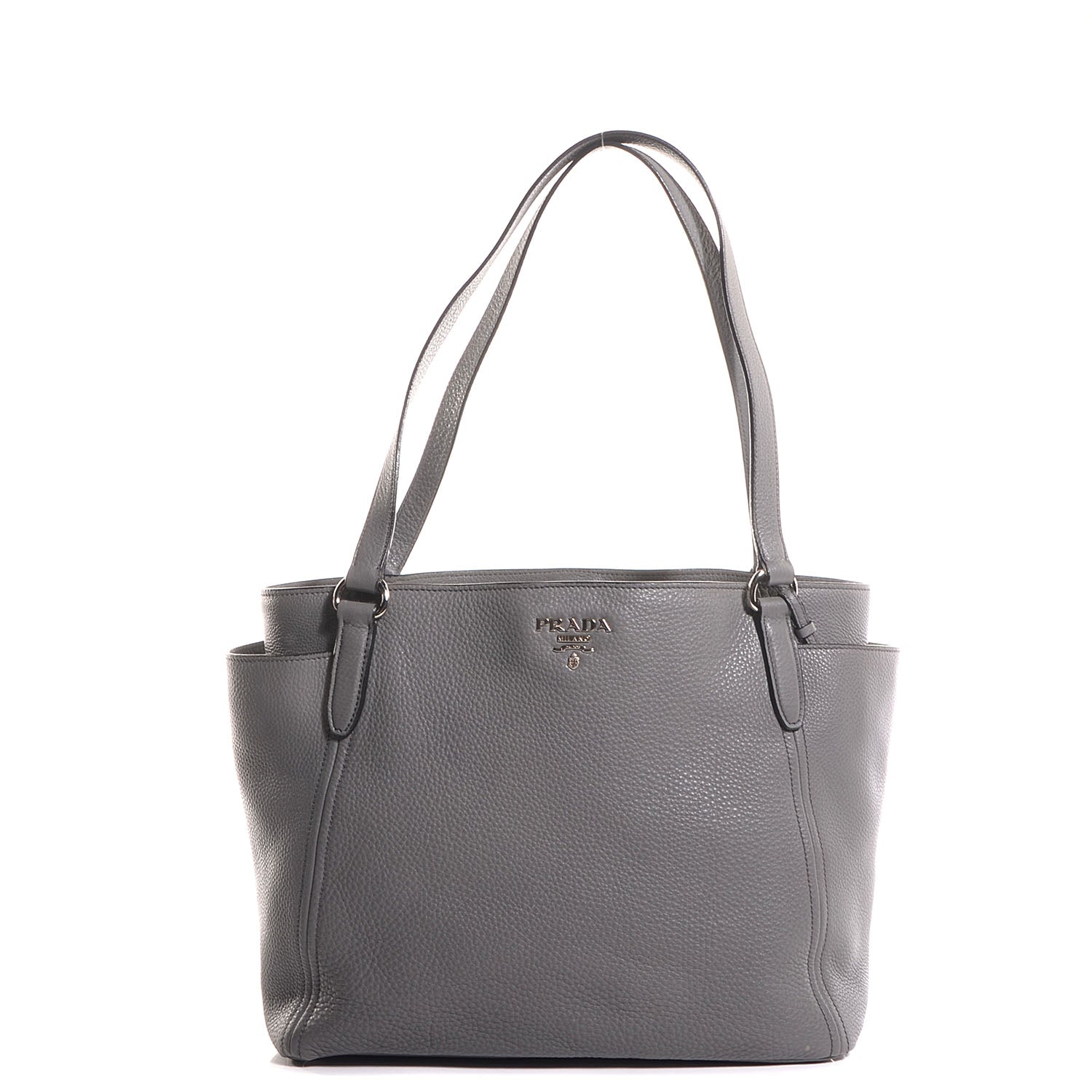 Prada Vitello Daino Side Pocket Tote Marmo 1 of 11
