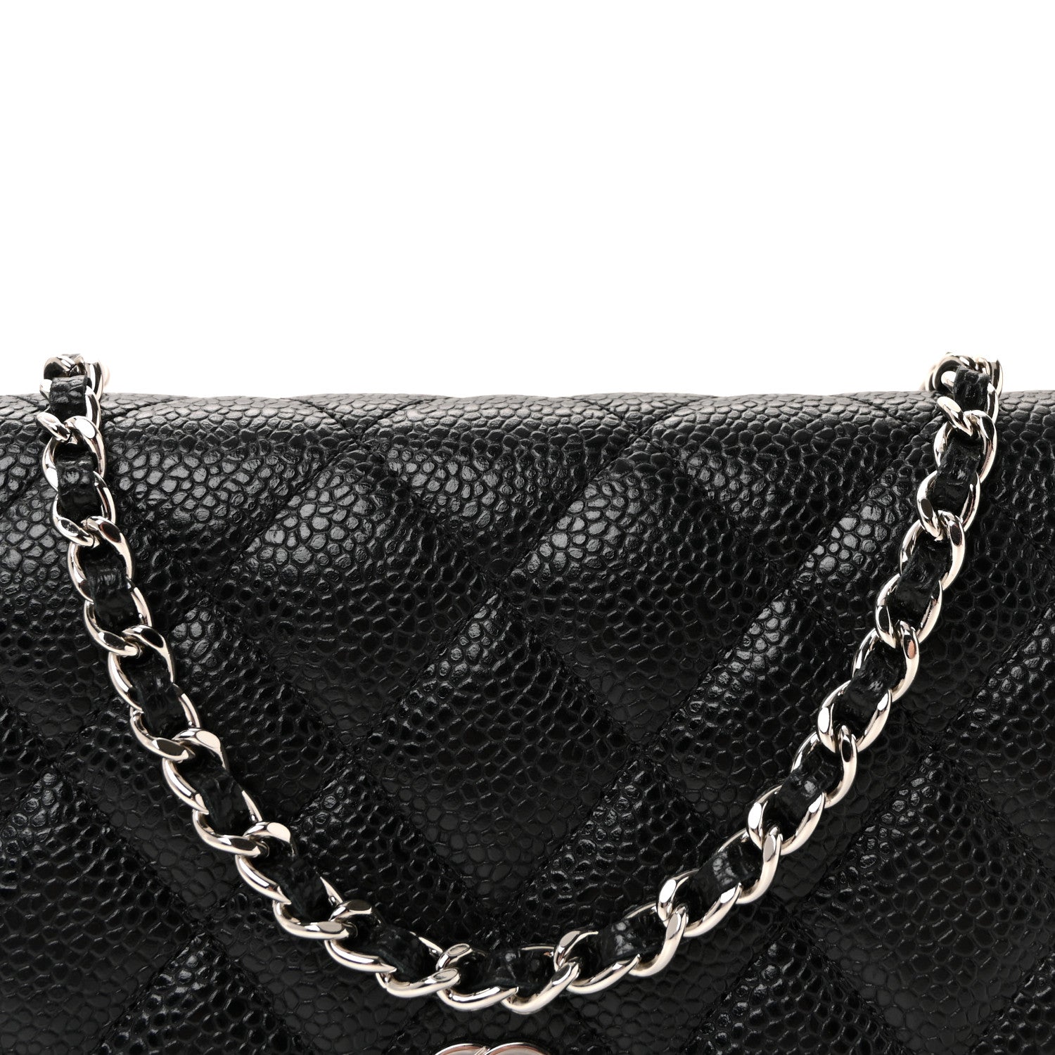 Chanel Caviar Quilted Wallet On Chain WOC Black 9 of 12