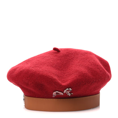 Hermes Merino Wool Bonnie Sailor Beret 59 Rouge Rubis 3 of 9