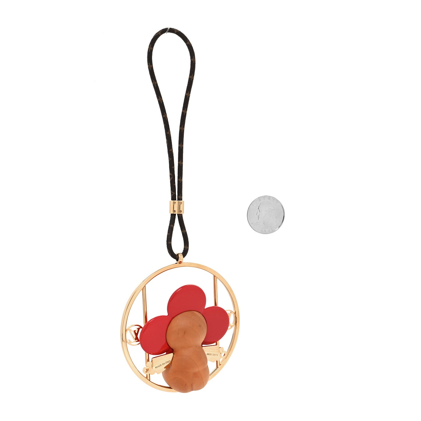 Metal Vivienne Swing Bag Charm Gold