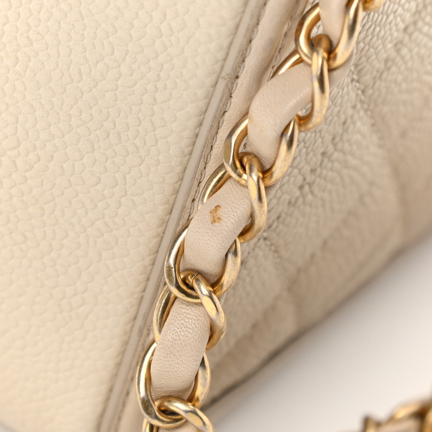 Chanel Caviar Quilted Medium CC Filigree Vanity Case Light Beige 11 of 14