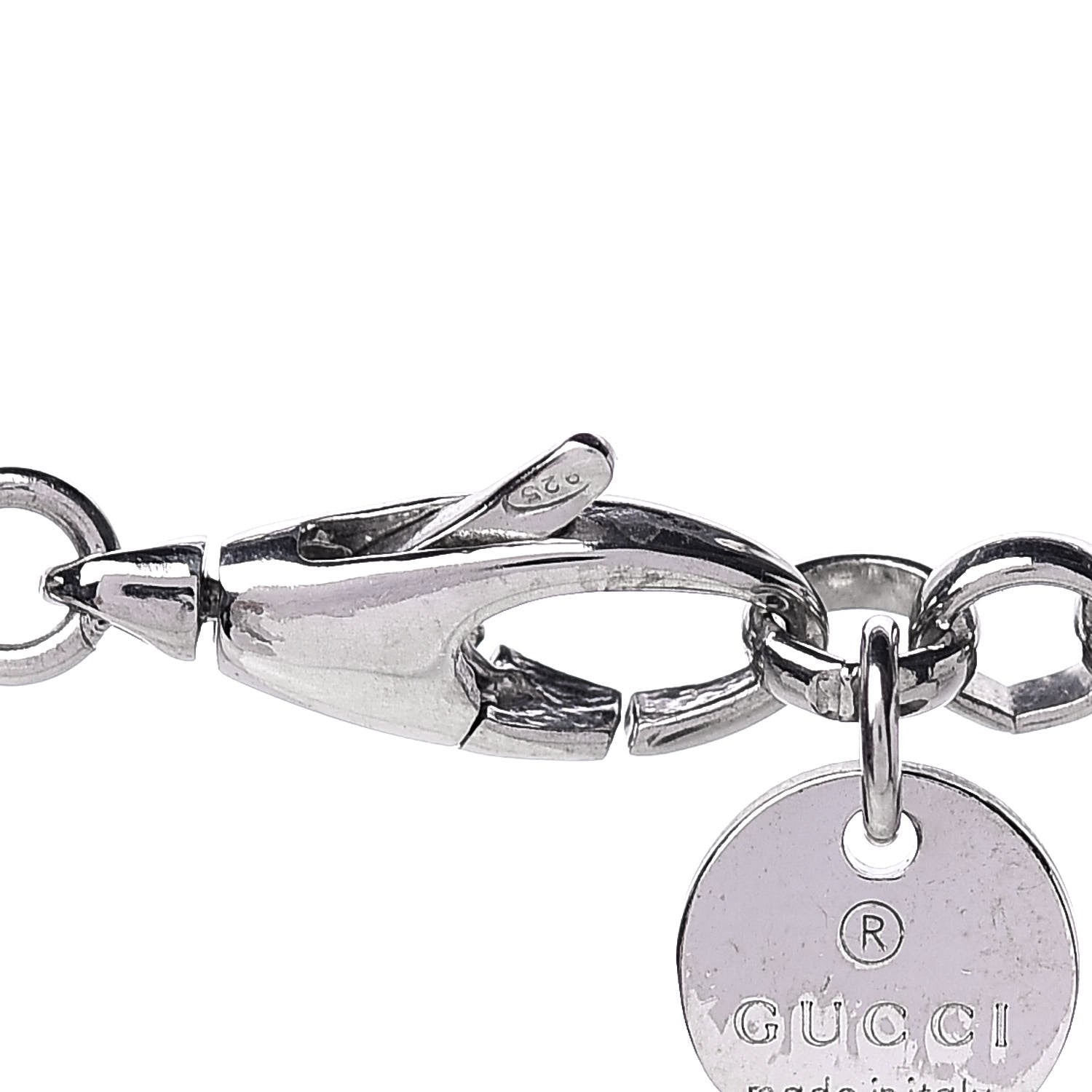 Gucci Sterling Silver Enamel GucciGhost Hamlet Skull Pendant Necklace Black 7 of 8