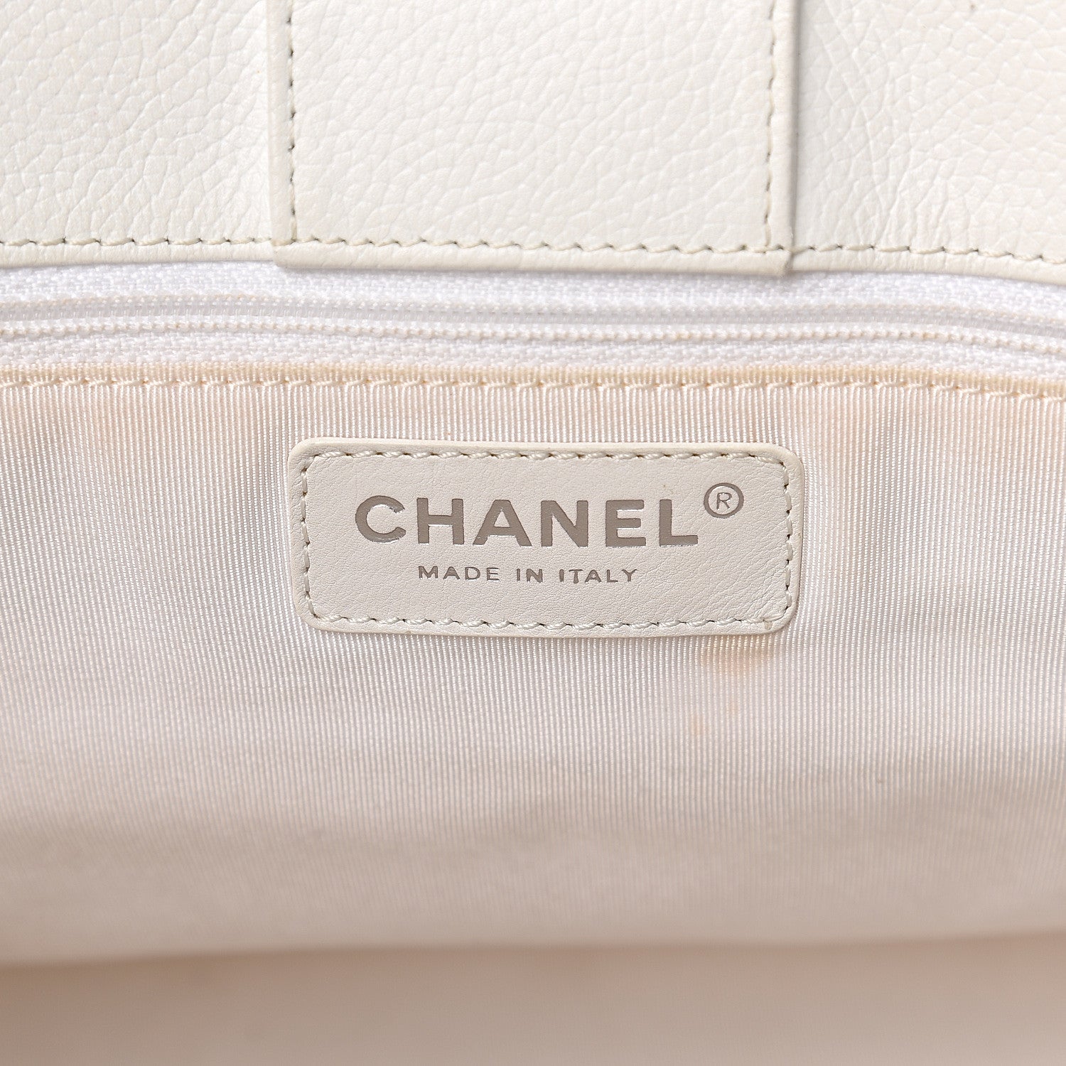 Chanel Caviar Cerf Executive Shopper Tote White 5 of 24
