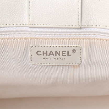 Chanel Caviar Cerf Executive Shopper Tote White 5 of 24