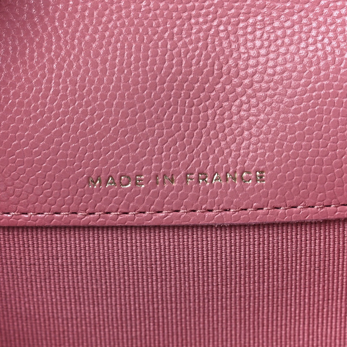 Caviar Quilted Flap Card Holder Wallet Pink