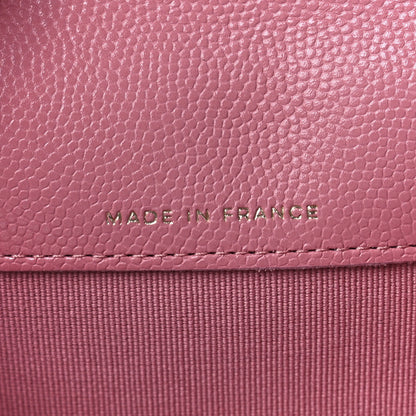 Chanel Caviar Quilted Flap Card Holder Wallet Pink 6 of 10