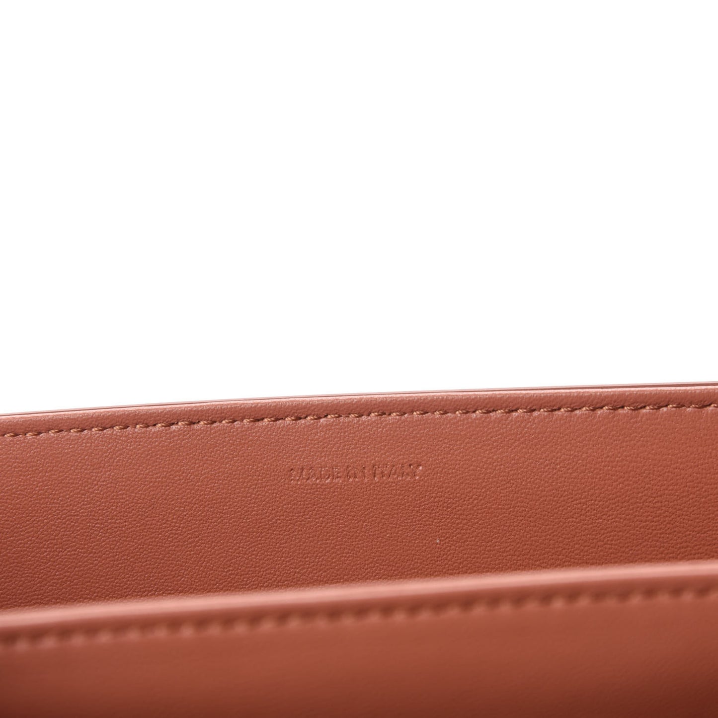Shiny Calfskin Medium Triomphe Terracotta