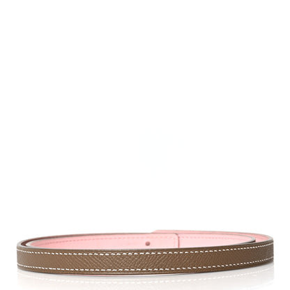 Hermes Epsom Swift 13mm Belt Strap 80 Rose Sakura Etoupe 2 of 6
