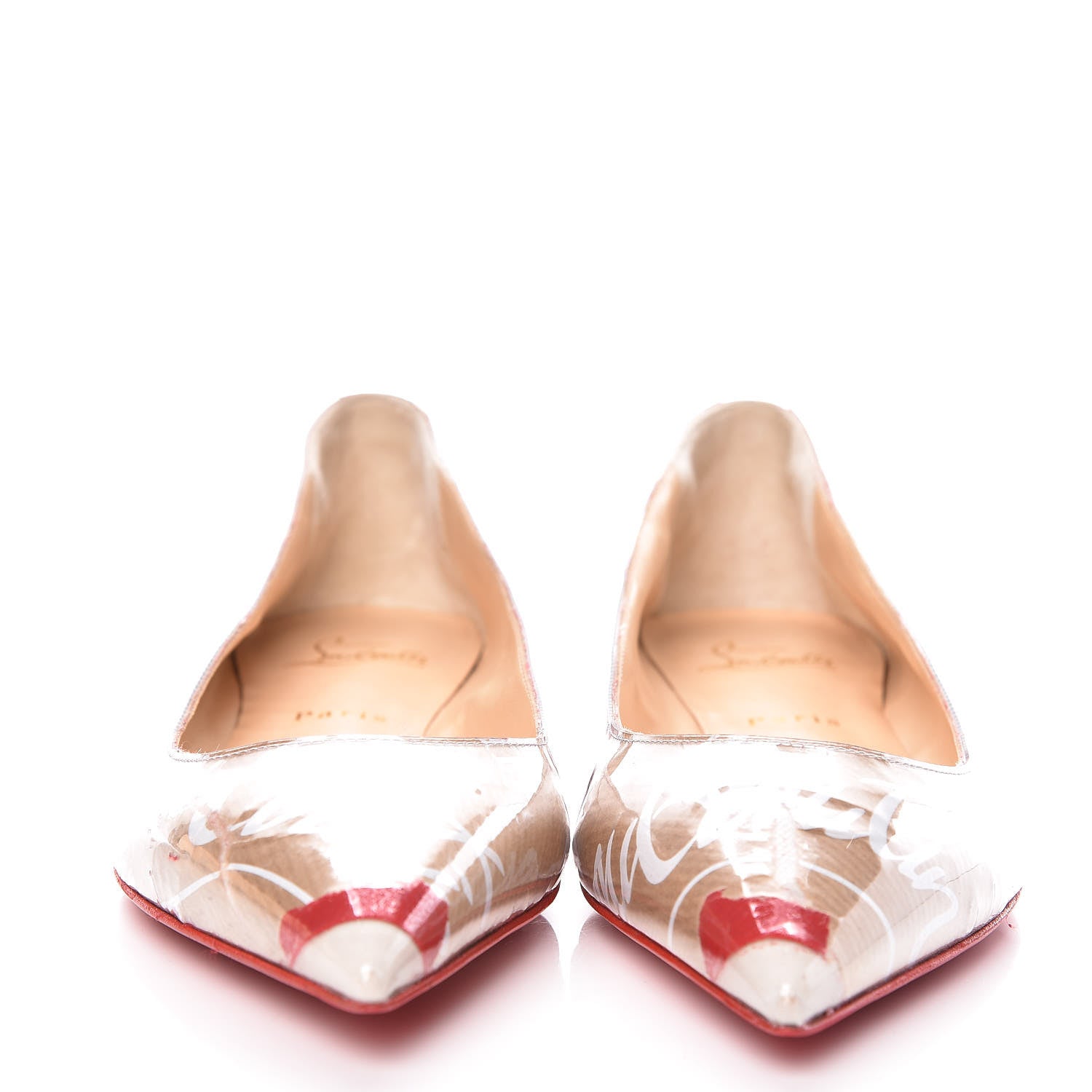Christian Louboutin Loubi Kraft PVC Ballalla Flats 40.5 Multi 2 of 8