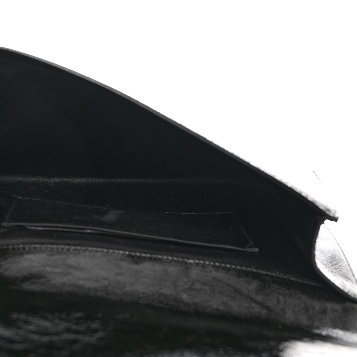 Saint Laurent Textured Patent Monogram Large Belle De Jour Clutch Black 5 of 7