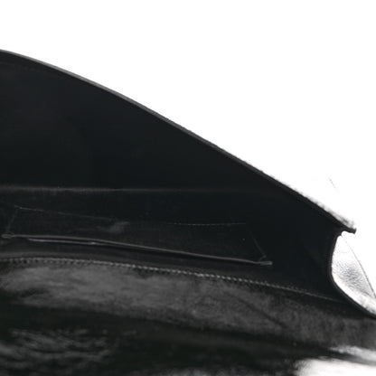 Saint Laurent Textured Patent Monogram Large Belle De Jour Clutch Black 5 of 7