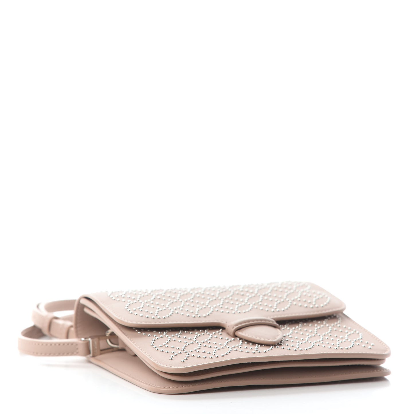 Calfskin Studded Arabesque Azzedine Messenger Flap Sable