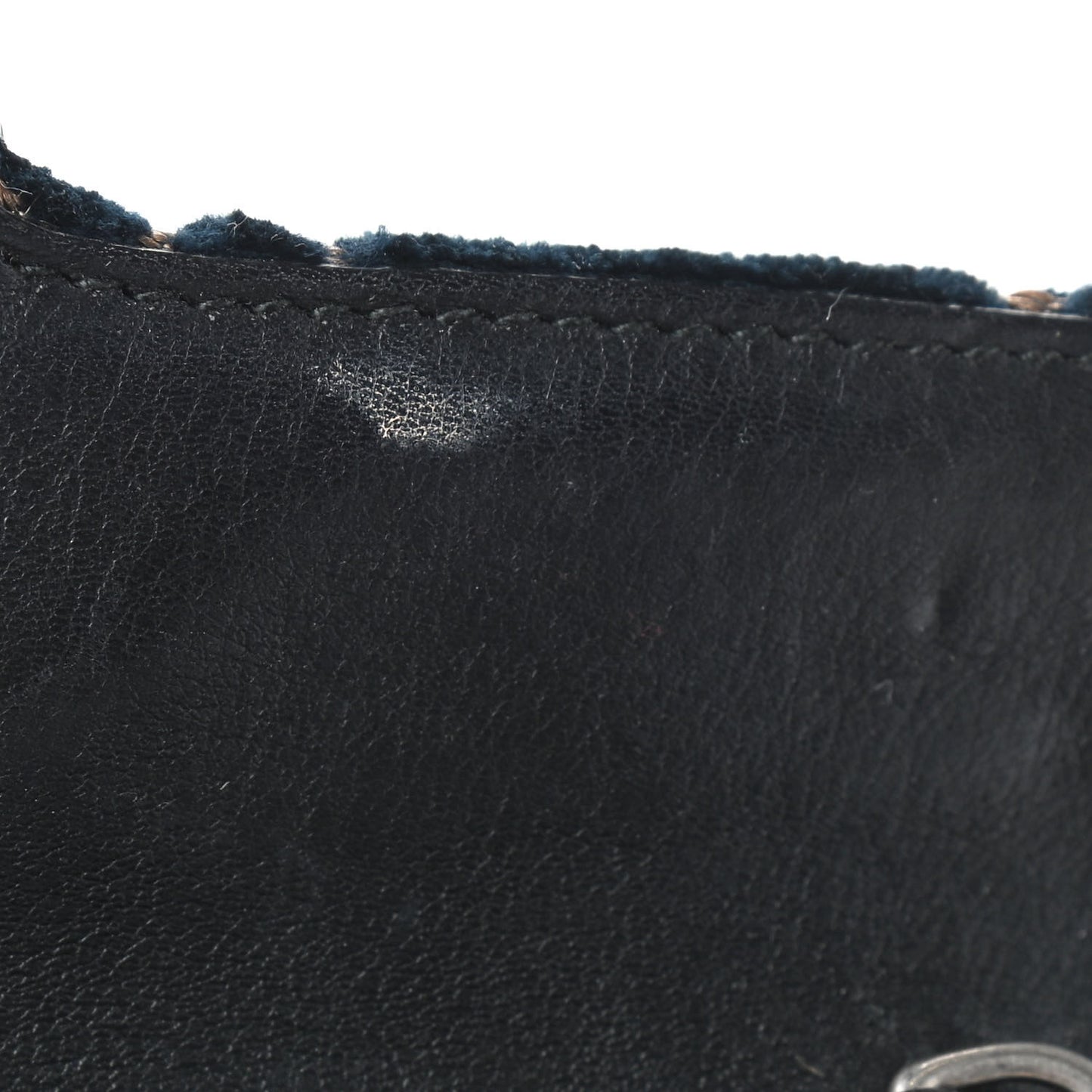 Velvet GG Monogram Super Mini Dionysus Shoulder Bag Blue Beige Black