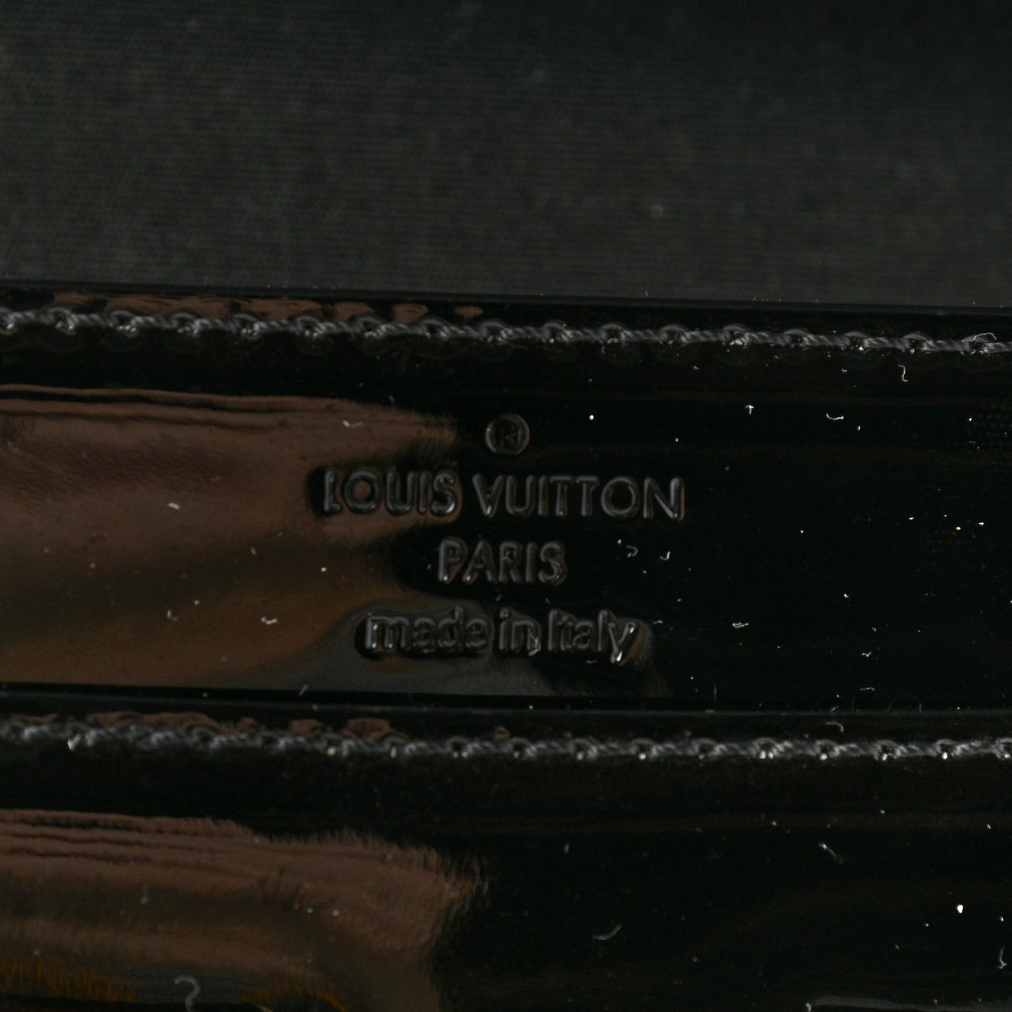 Patent Louise Clutch Black