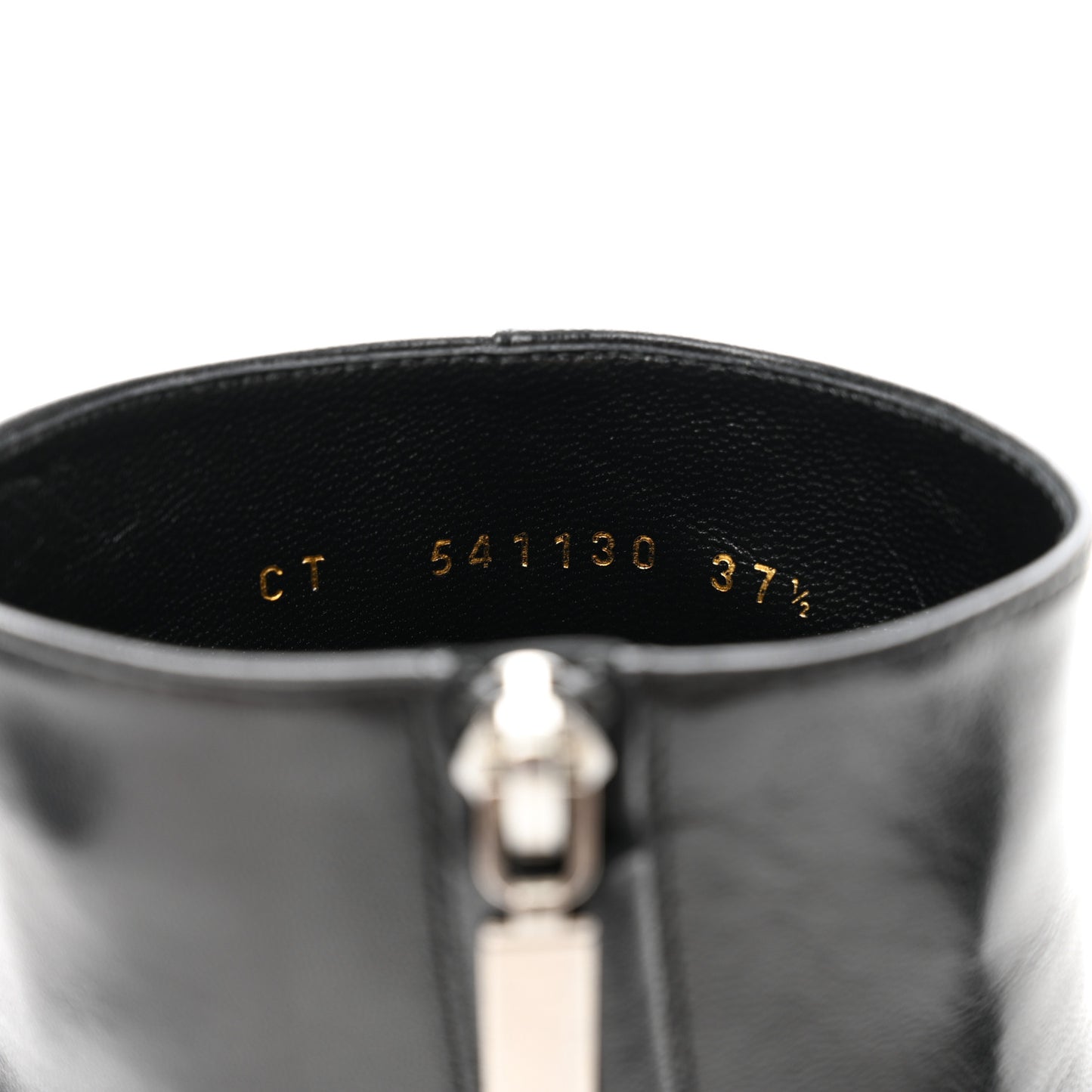 Nappa Vendome Loulou Ankle Zip Boot 37.5 Black