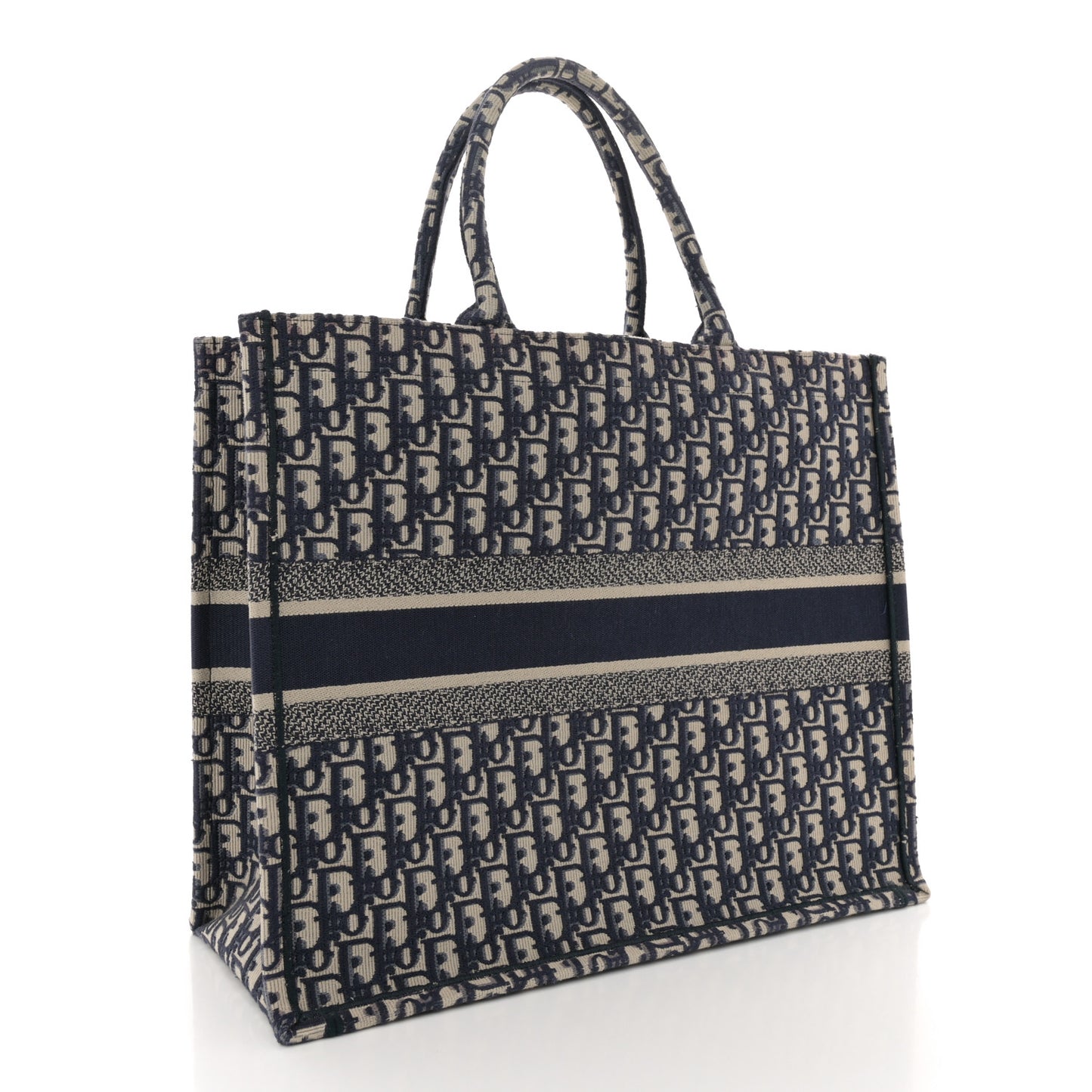 Oblique Large Book Tote Blue Multicolor