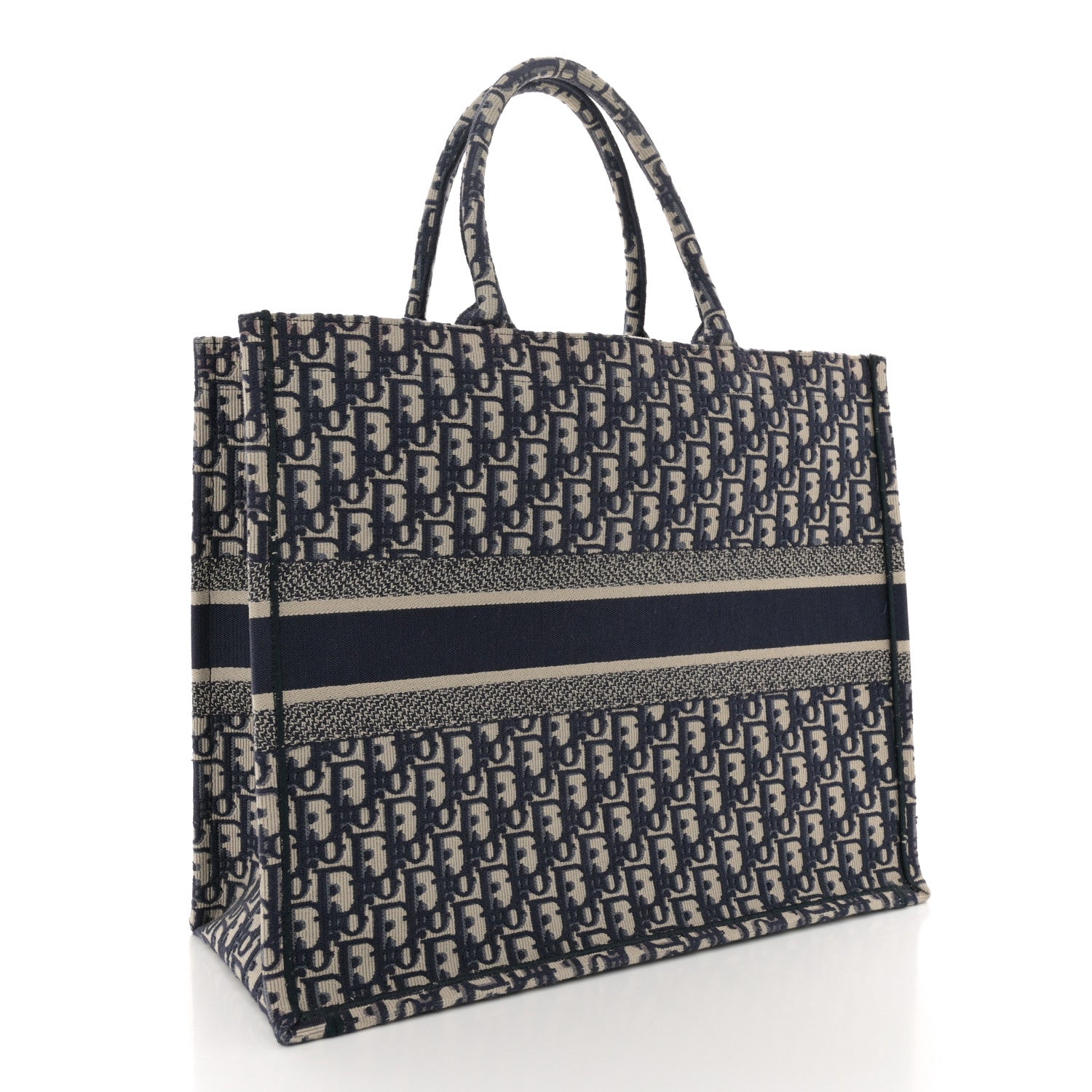 Christian Dior Oblique Large Book Tote Blue Multicolor 3 of 12