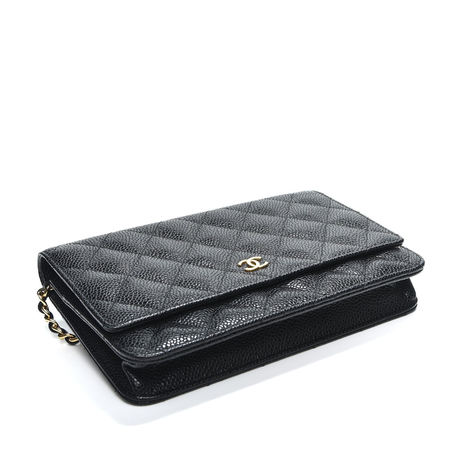 Chanel Caviar Quilted Wallet On Chain WOC Black 3 of 12