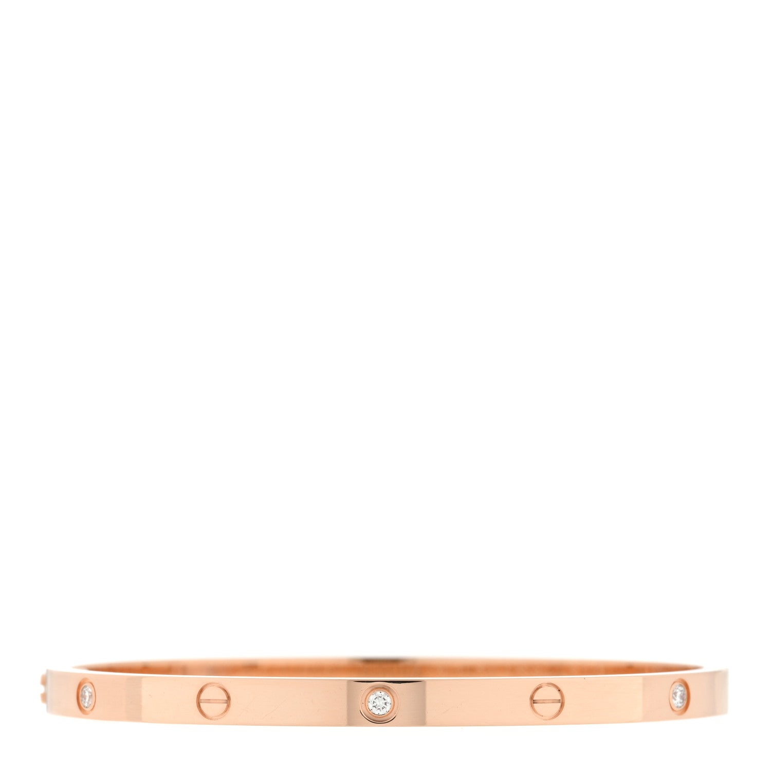 Cartier 18K Pink Gold 6 Diamond Small LOVE Bracelet 15 2 of 4