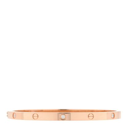 Cartier 18K Pink Gold 6 Diamond Small LOVE Bracelet 15 2 of 4