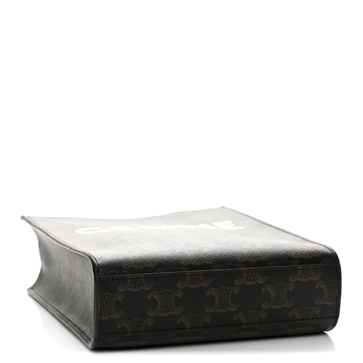 Triomphe Canvas Calfskin Mini Vertical Cabas Tan
