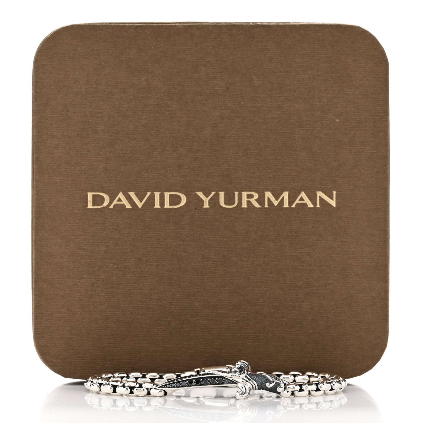 Sterling Silver Black Diamond Mens Waves Dagger Bracelet
