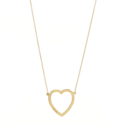 Jennifer Meyer 18K Yellow Gold Emerald Open Heart Pendant Necklace 4 of 7
