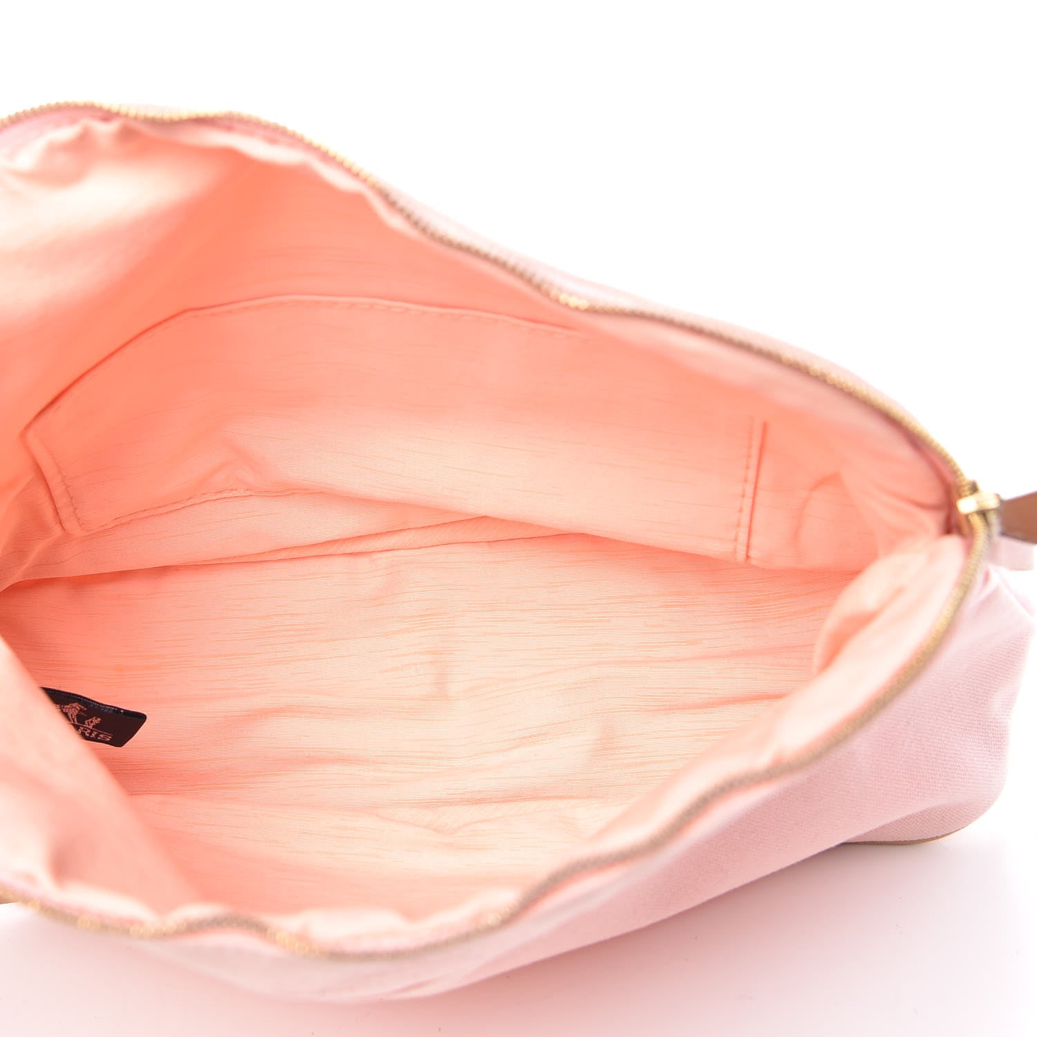 Hermes Cotton Canvas Bolide Travel Cosmetic Pouch MM Pink 5 of 11