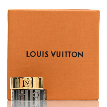 Louis Vuitton Metal LV Instinct Set of 2 Rings L 63/10.25 Silver Gold 7 of 7