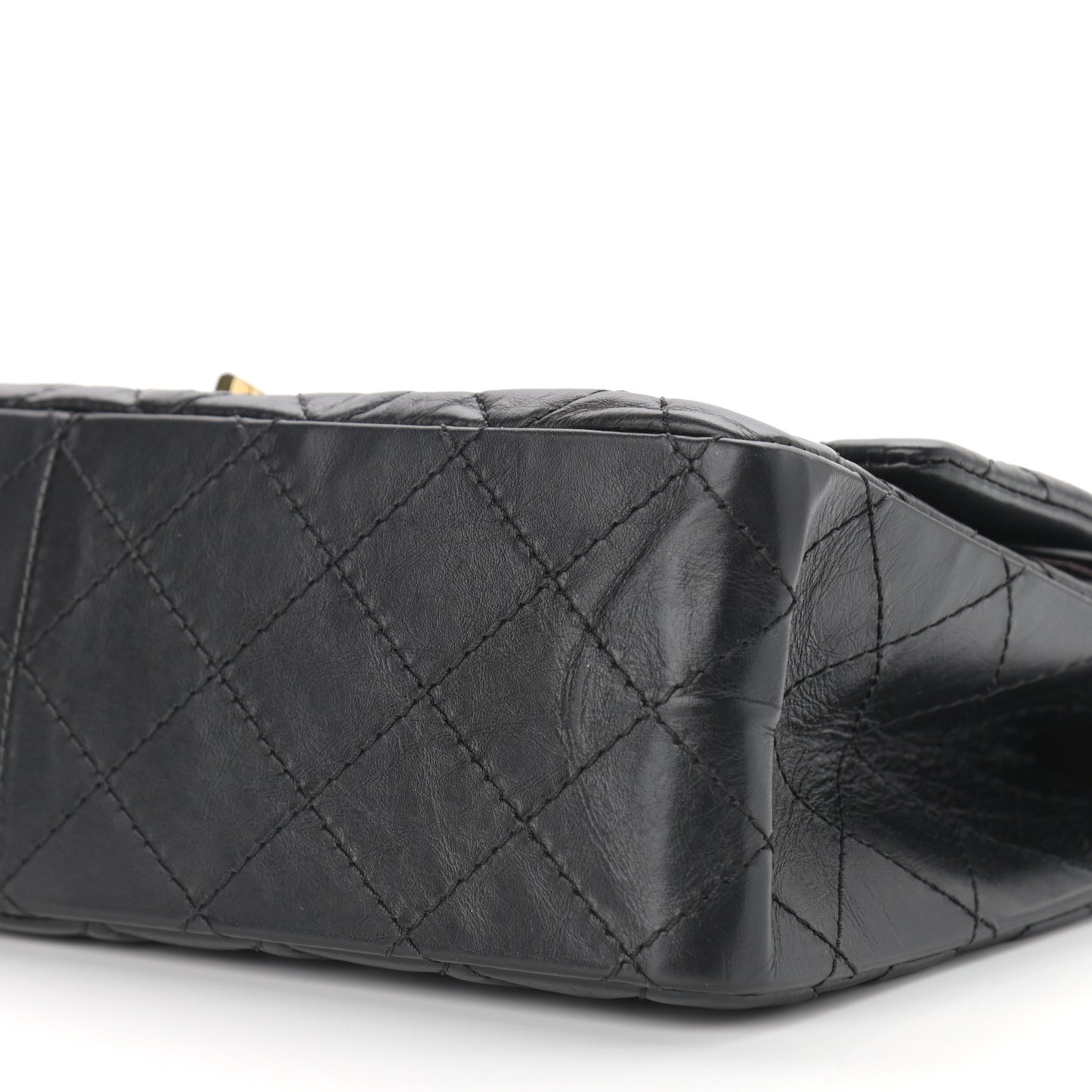 Aged Calfskin Quilted 2.55 Reissue 226 Flap Black