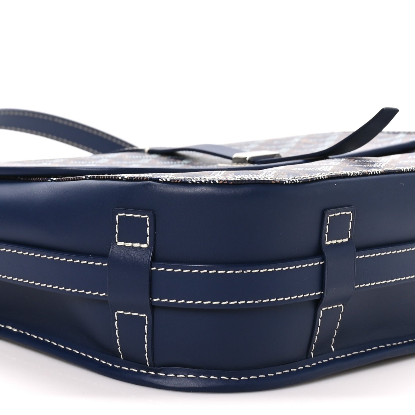 Goyardine Belvedere II MM Messenger Bag Navy
