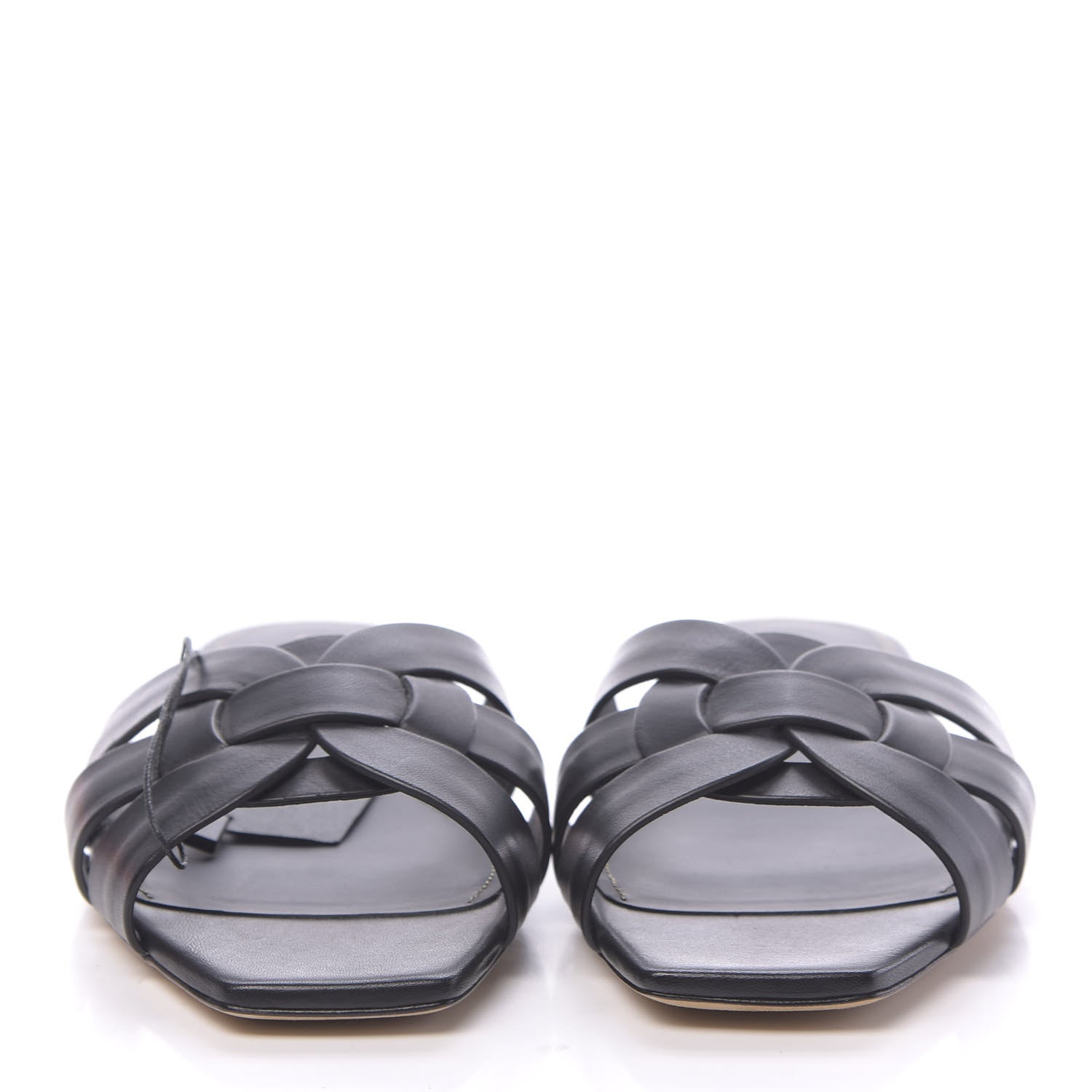 Saint Laurent Calfskin Nu Pied 05 Slide Sandals 38.5 Black 2 of 9