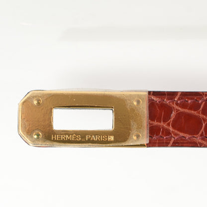 Hermes Shiny Alligator Kelly Longue Wallet Rouge H 2 of 16
