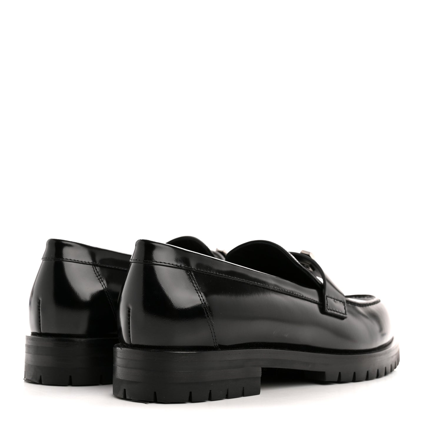 Calfskin Womens Faubourg Loafers 38 Black