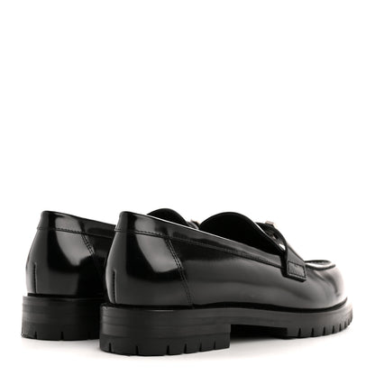Hermes Calfskin Womens Faubourg Loafers 38 Black 5 of 10