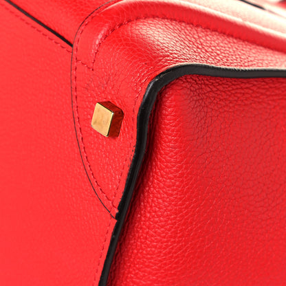 Celine Drummed Calfskin Mini Luggage Coquelicot 5 of 13
