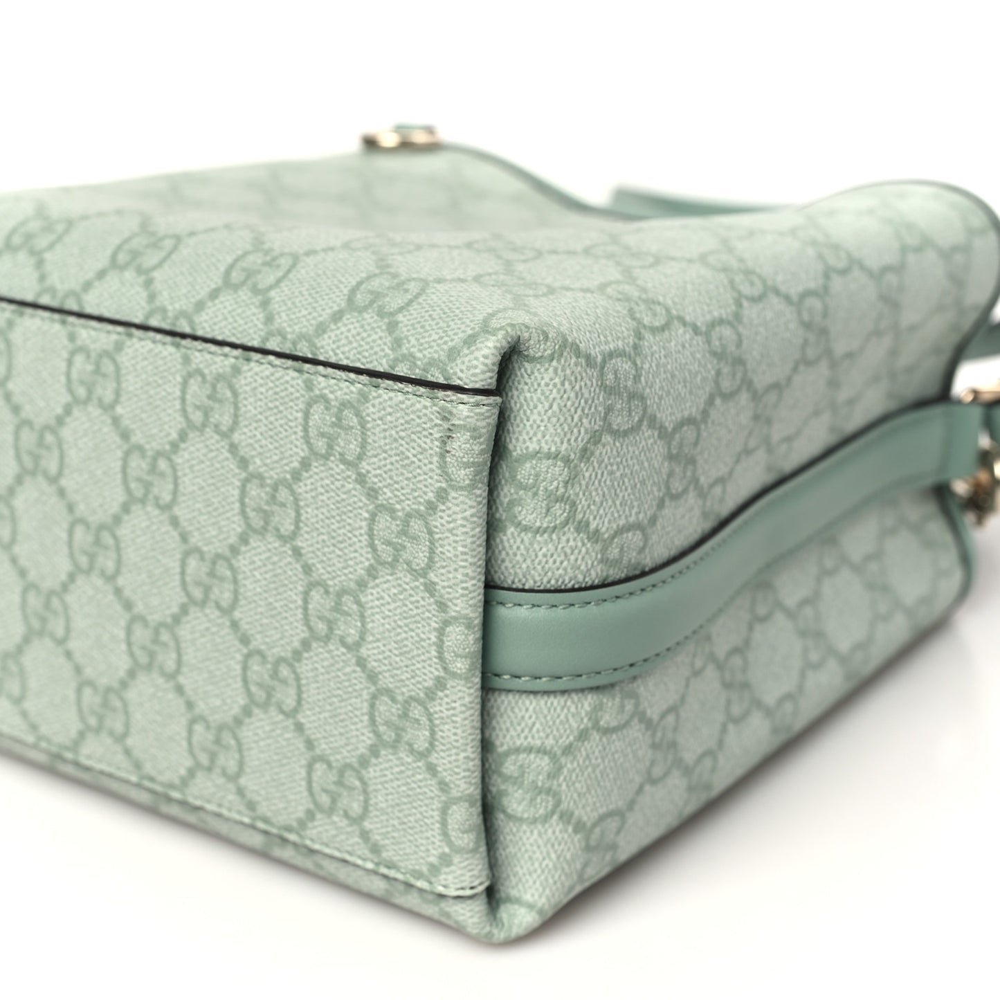 GG Supreme Monogram Emblem Small Shoulder Bag Sage Green