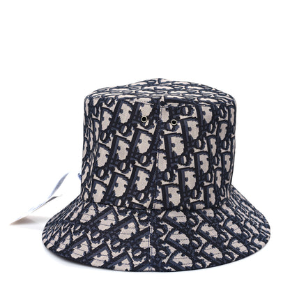 Christian Dior Oblique Reversible Teddy-D Brim Bucket Hat 58 Blue 10 of 13