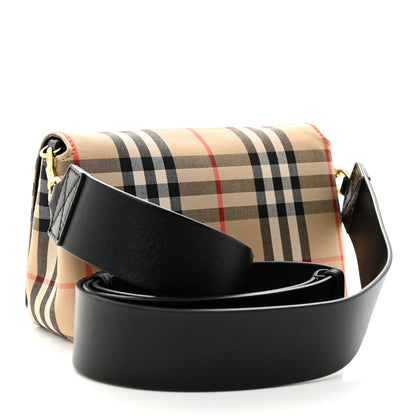 Burberry Vintage Check Hackberry Crossbody Bag Archive Beige Black 3 of 10