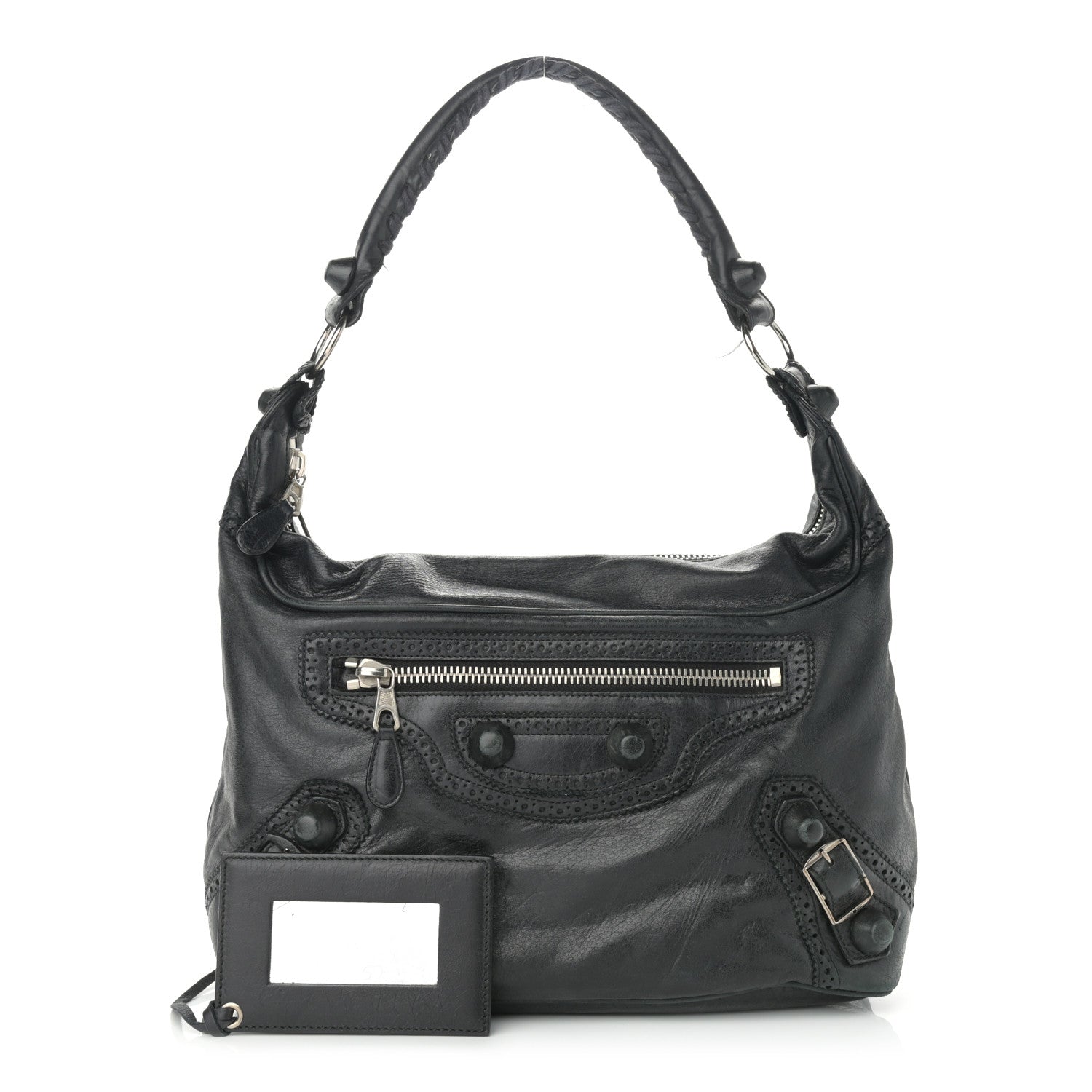 Balenciaga Agneau Giant Brogues Hardware Club Hobo Black 1 of 15