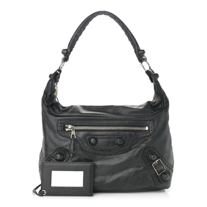Balenciaga Agneau Giant Brogues Hardware Club Hobo Black 1 of 15
