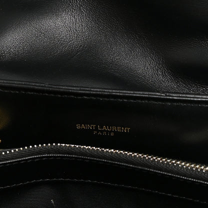 Saint Laurent Calfskin Y Quilted Monogram Medium Loulou Chain Satchel Black 6 of 10