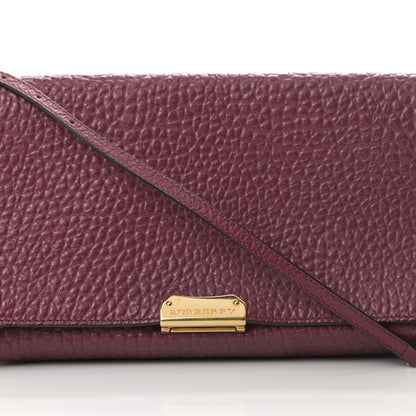 Burberry Signature Grain Medium Mildenhall Crossbody Bag Dark Plum 9 of 12