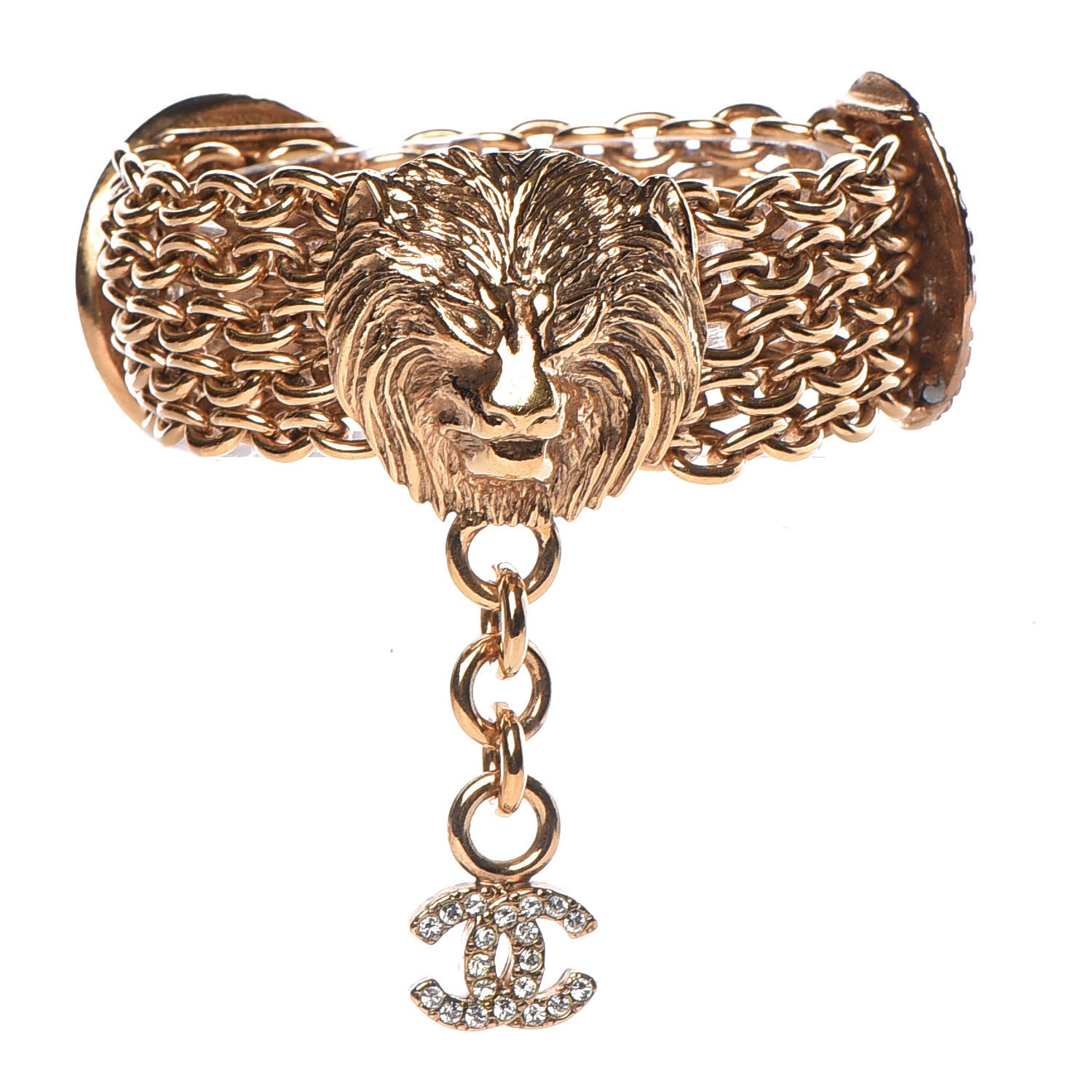 Chanel CC Medallion Bracelet Gold 1 of 8