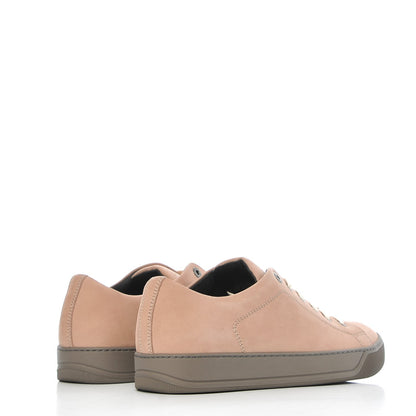 Lanvin Mens Nubuck Contrast Sole Sneakers 7 Pale Pink 4 of 10